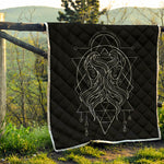Black And White Gemini Sign Print Quilt