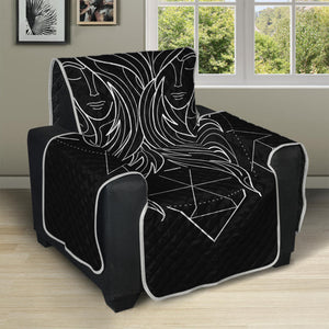 Black And White Gemini Sign Print Recliner Protector