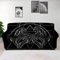 Black And White Gemini Sign Print Sofa Cover