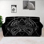 Black And White Gemini Sign Print Sofa Cover