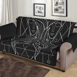 Black And White Gemini Sign Print Sofa Protector