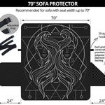 Black And White Gemini Sign Print Sofa Protector