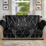 Black And White Gemini Sign Print Sofa Protector