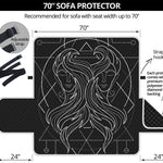 Black And White Gemini Sign Print Sofa Protector