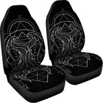 Black And White Gemini Sign Print Universal Fit Car Seat Covers