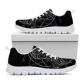 Black And White Gemini Sign Print White Running Shoes