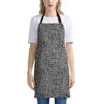 Black And White Geometric African Print Apron