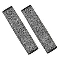 Black And White Geometric African Print Car Seat Belt Covers