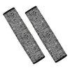 Black And White Geometric African Print Car Seat Belt Covers