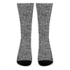 Black And White Geometric African Print Crew Socks