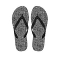 Black And White Geometric African Print Flip Flops