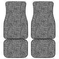 Black And White Geometric African Print Front and Back Car Floor Mats