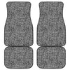 Black And White Geometric African Print Front and Back Car Floor Mats