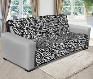 Black And White Geometric African Print Futon Protector