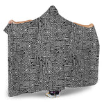Black And White Geometric African Print Hooded Blanket