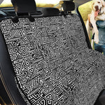 Black And White Geometric African Print Pet Car Back Seat Cover