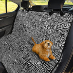 Black And White Geometric African Print Pet Car Back Seat Cover