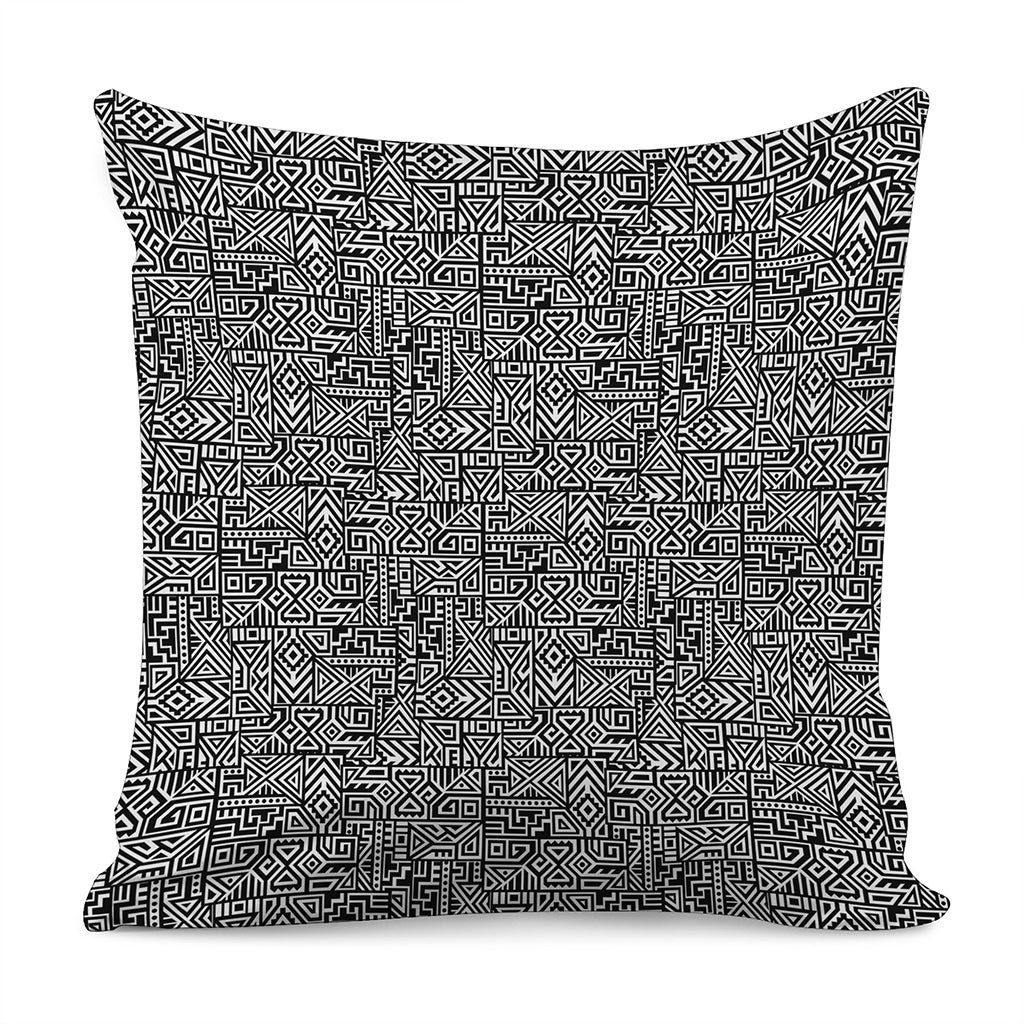 Black And White Geometric African Print Pillow Cover