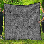 Black And White Geometric African Print Quilt