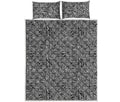 Black And White Geometric African Print Quilt Bed Set
