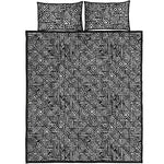 Black And White Geometric African Print Quilt Bed Set
