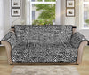 Black And White Geometric African Print Sofa Protector