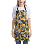 Black And White Geometric Banana Print Apron