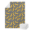 Black And White Geometric Banana Print Blanket