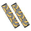 Black And White Geometric Banana Print Car Seat Belt Covers