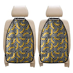 Black And White Geometric Banana Print Car Seat Organizers