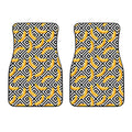 Black And White Geometric Banana Print Front Car Floor Mats