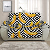 Black And White Geometric Banana Print Half Sofa Protector