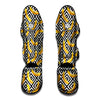 Black And White Geometric Banana Print Muay Thai Shin Guard