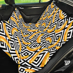 Black And White Geometric Banana Print Pet Car Back Seat Cover