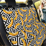 Black And White Geometric Banana Print Pet Car Back Seat Cover