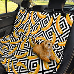 Black And White Geometric Banana Print Pet Car Back Seat Cover