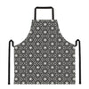 Black And White Geometric Floral Print Apron