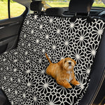 Black And White Geometric Floral Print Pet Car Back Seat Cover