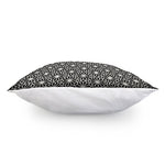 Black And White Geometric Floral Print Pillow Cover