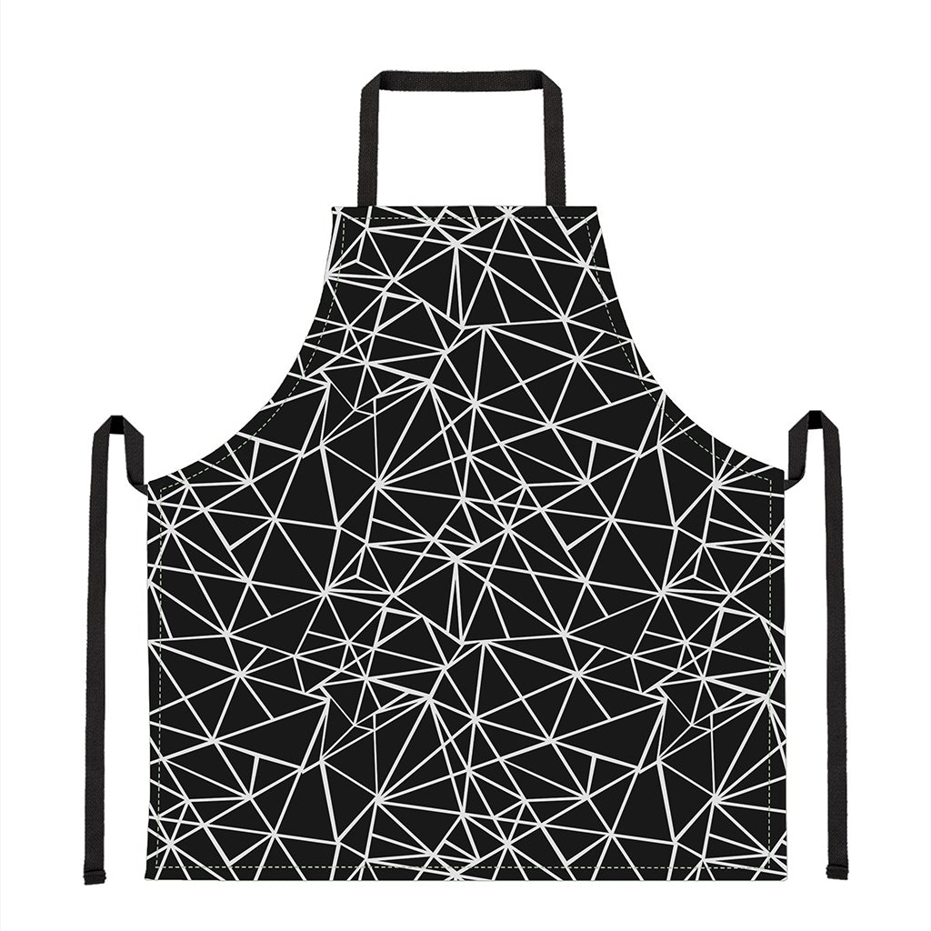 Black And White Geometric Mosaic Print Apron