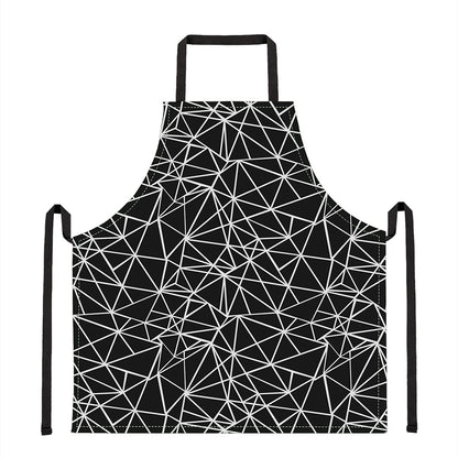 Black And White Geometric Mosaic Print Apron