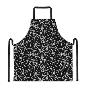 Black And White Geometric Mosaic Print Apron