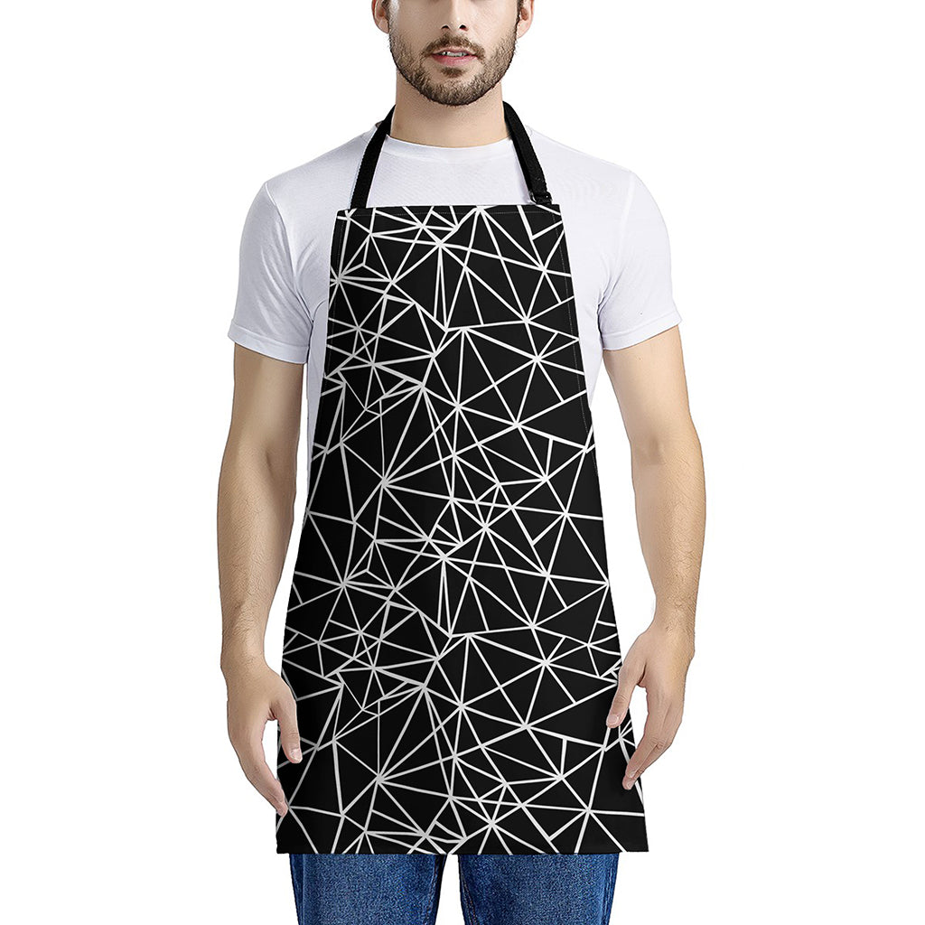 Black And White Geometric Mosaic Print Apron