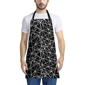 Black And White Geometric Mosaic Print Apron