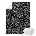 Black And White Geometric Mosaic Print Blanket