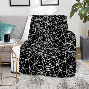 Black And White Geometric Mosaic Print Blanket