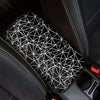 Black And White Geometric Mosaic Print Car Center Console Cover