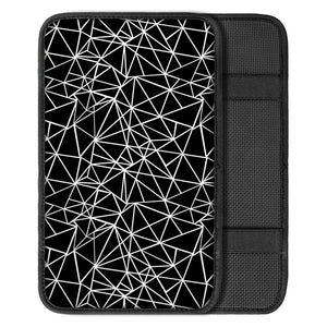 Black And White Geometric Mosaic Print Car Center Console Cover