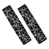 Black And White Geometric Mosaic Print Car Seat Belt Covers