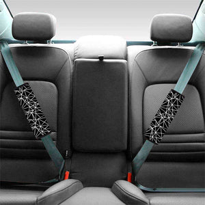 Black And White Geometric Mosaic Print Car Seat Belt Covers